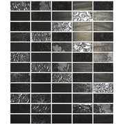 Настенная плитка Onix Mosaico Marbelous Flowers Black Malla