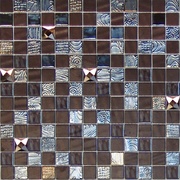 Настенная плитка Onix Mosaico Mystic Glass Agata Diamond Brown Malla