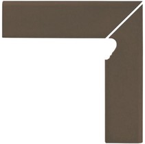 Opoczno Simple brown Cokol Schodowy PRAWY