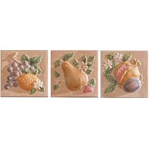 Polis Ceramiche Palio Di Siena Torre Ins. Frutta ABC (3 шт.)