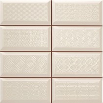 Rocersa ceramic Diamond Mix 4x2 DEC Blanco