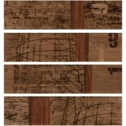Декор Rondine ceramiche Tabula Decore Tracce Marron (4 плитки 150Х610 мм)