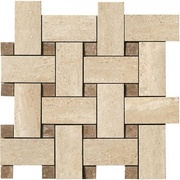 Декор Serenissima Capri I Travertini Mosaico Intreccio Crema Lapp Rett