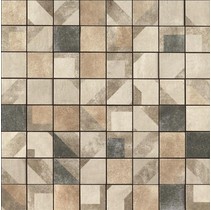 Serenissima Cir Anni 70 Aurora-Olivia Mosaico Tessera Mix Decorato 5,7x5,7 10