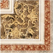 Напольная плитка Serenissima Cir Travertino Angolo Rosone Вставка