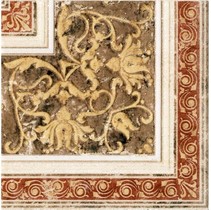 Serenissima Cir Travertino Angolo Rosone Вставка