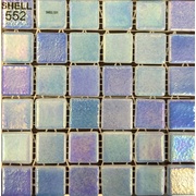 Мозаика Vidrepur Shell Mix Blue 551/552 (на сетке)