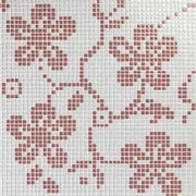 Мозаика Vitrex Mosaico Tessuto Ibiscus C White/Pink 1x1 (из 4 шт.)