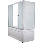 Шторка для ванны торцевая 1MarKa на прямоугольную ванну 150x140 хром