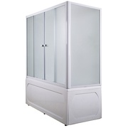 Шторка для ванны 1MarKa Elegance, Modern белая 150x140