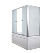 Шторка для ванны 1MarKa Elegance, Modern хром 140x140