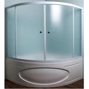 Шторка для ванны 1MarKa угловой 140x140 белая