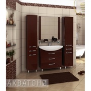 Комплект Акватон Ария 80 Н темно-коричневая тумба + раковина