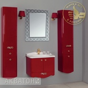 Комплект Акватон Венеция 75 бордо тумба + раковина