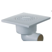 Сливной трап для ванны AlcaPlast 150 × 150/50, подводка – боковая, решетка – серая, гидрозатвор – мокрый-2