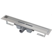 Водоотводящий желоб AlcaPlast Professional с порогами для цельной решетки, с горизонтальным сливом 65см