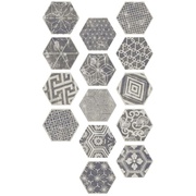 Напольная плитка Ape ceramica Hexagon Kendo Mix Grey