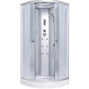Душевая кабина Aqualux AQ-41700GM(Wh) AQ-41700GM IDRO (KS-ZQ-185) 100x100x215 см зад. стекло белок