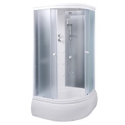 Душевая кабина Aqualux OPTIMA PLUS AQ-307GM(Wh) 90x90см