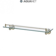Полка Aquanet 4600 4687 52 см стеклянная золото
