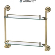 Полка Aquanet 4600 4652 43 см двойная золото