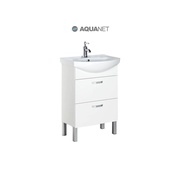 Тумба для раковины Aquanet Алькона 60 2 ящика Белая