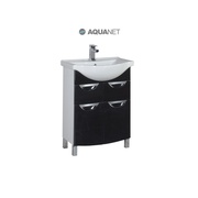 Тумба для раковины Aquanet Асти 65 Белая (фасад черный)