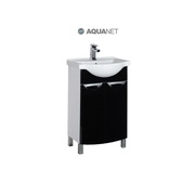 Тумба для раковины Aquanet Асти 55 Белая (фасад черный)