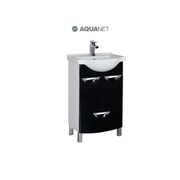 Тумба для раковины Aquanet Асти 55М Белая (фасад черный)