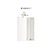 Шкаф-зеркало Aquanet Честер белый патина золото 60