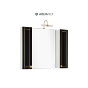 Шкаф-зеркало Aquanet Честер 105 Черный/Золото