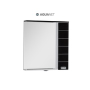 Зеркало-шкаф Aquanet Доминика 80 LED белое (фасад черный)