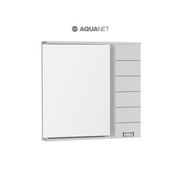 Шкаф-зеркало Aquanet Доминика 90 L LED белое