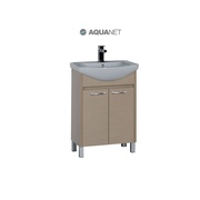 Тумба для раковины Aquanet Донна 60 2 дверцы Светлый дуб