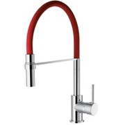 Смеситель для кухонной мойки Aquanet FF6215 красный