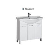 Тумба для раковины Aquanet Глория 90 3 дверки Белая
