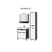 Комплект Aquanet Гретта N 00196483 75 венге (фасад белый), зеркало камерино, раковина МОНРО