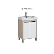 Тумба для раковины Aquanet Гретта 60 2 дверцы Светлый дуб