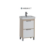 Тумба для раковины Aquanet Гретта 50 2 ящика Светлый дуб