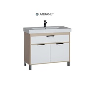 Тумба для раковины Aquanet Гретта 100 1 ящик 2 двери Светлый дуб
