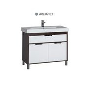 Тумба для раковины Aquanet Гретта 100 1 ящик 2 двери Венге