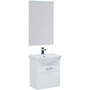 Комплект Aquanet Ирис 00198812 60 1 ящик 2 фасада белый с раковиной Элеганс
