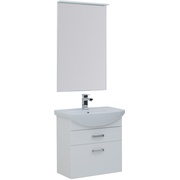 Комплект Aquanet Ирис 00198815 65 2 ящика белый раковина Элеганс