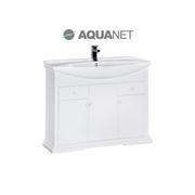 Тумба для раковины Aquanet Лагуна 105 белый матовый