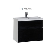 Тумба для раковины Aquanet Латина 80 Белая (фасад черный)