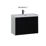 Тумба для раковины Aquanet Латина 90 Белая (фасад черный)