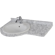 Столешница для раковины Aquanet Марсель 90 L Серая