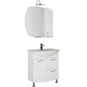 Комплект (гарнитур) Aquanet Моника 00187566 75 белый с раковиной Стиль