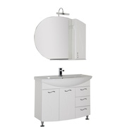Комплект (гарнитур) Aquanet Моника 00187564 105 белый с раковиной Стиль