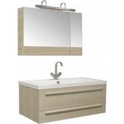 Комплект (гарнитур) Aquanet Нота 00161244 90 цвет светлый дуб зеркало камерино